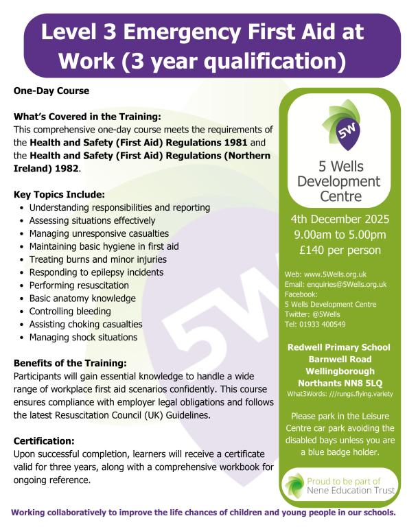 Level 3 Emergency First Aid at Work 