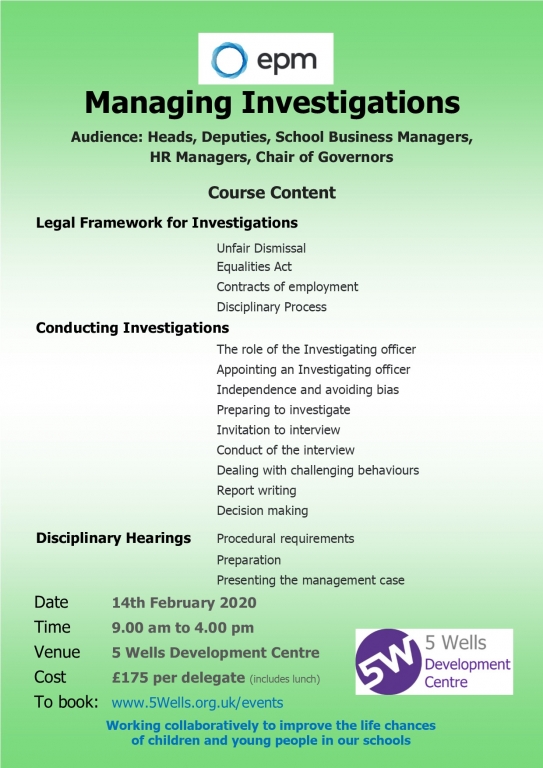 EPM1402 Managing Investigations